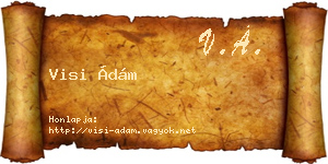 Visi Ádám névjegykártya